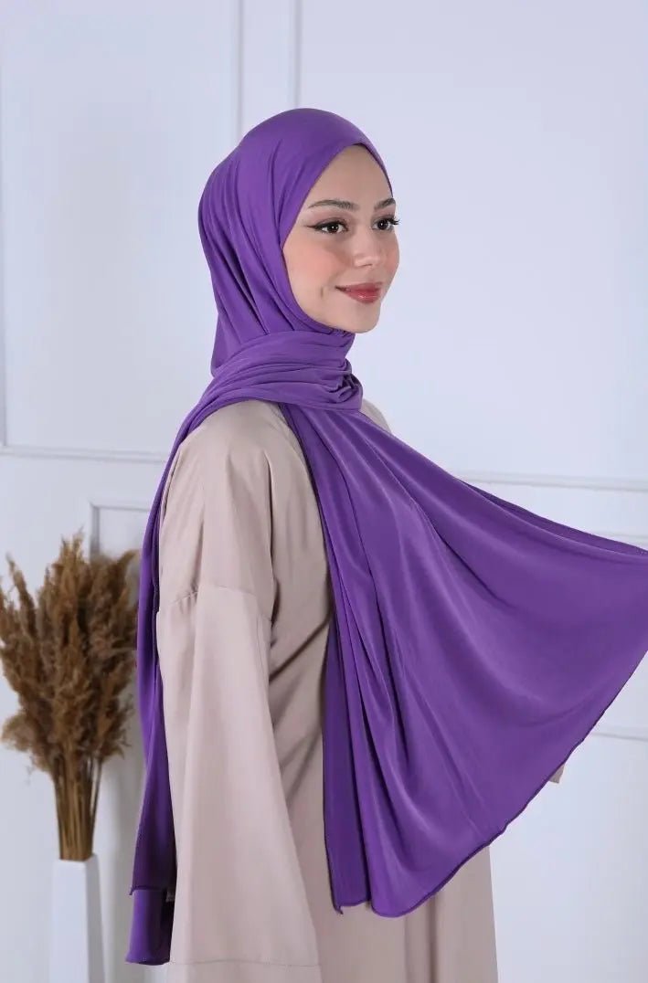 Hijab jersey luxe - Lilas foncé - MON HIJAB MODEST co
