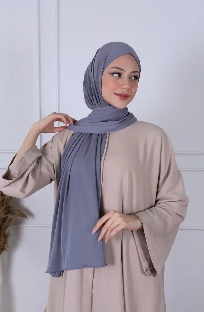 Hijab jersey luxe - gris - MON HIJAB MODEST co