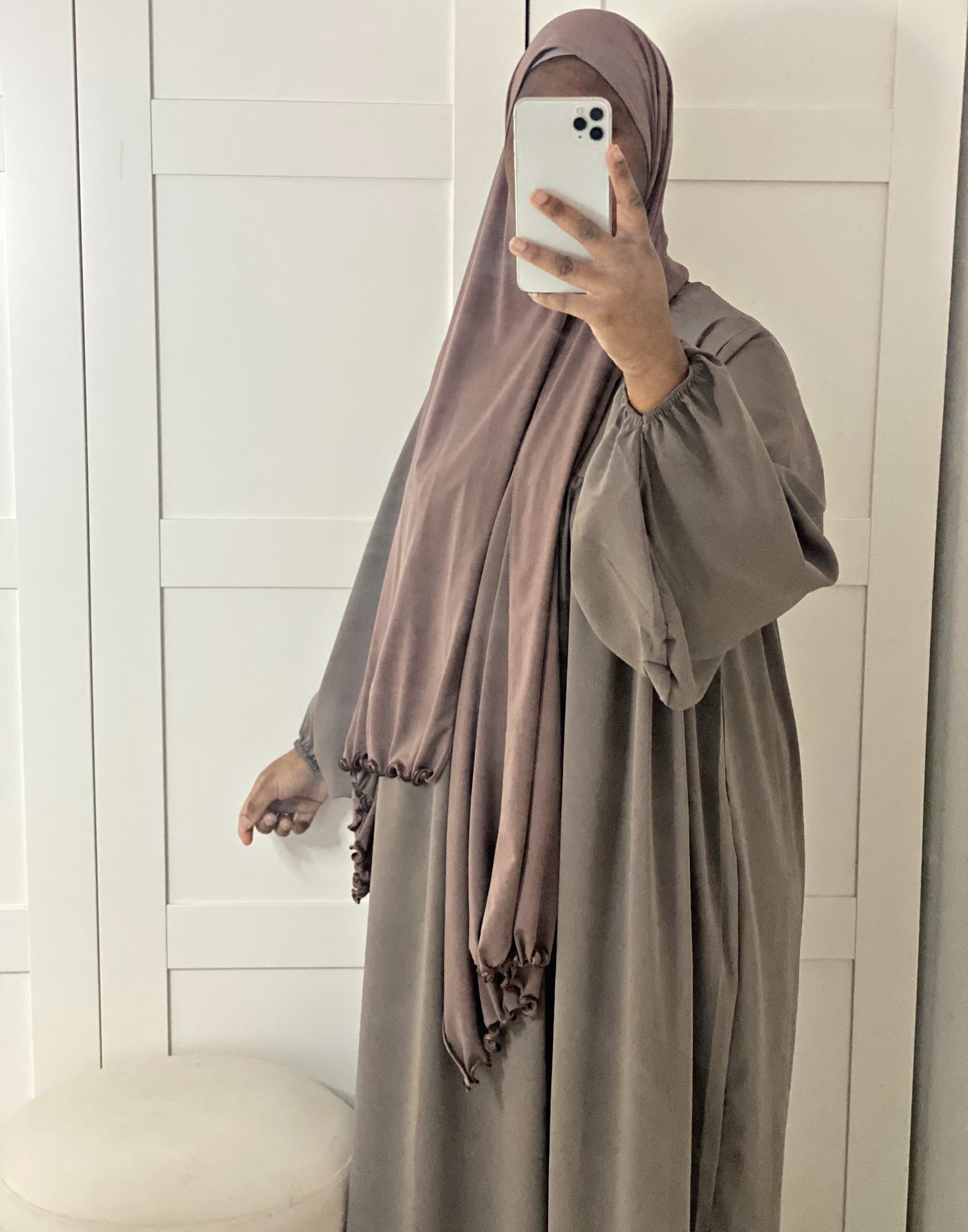 Hijab jersey premium luxe - Cacao