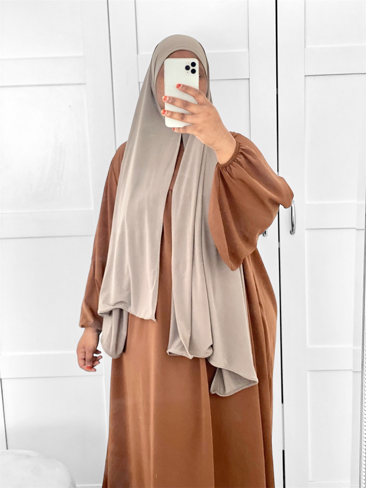 Hijab Jersey premium luxe - Kaki