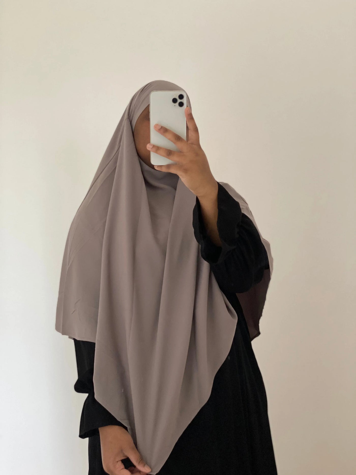 Khimar Long Soie de Médine  - Taupe Mon Hijab Modest