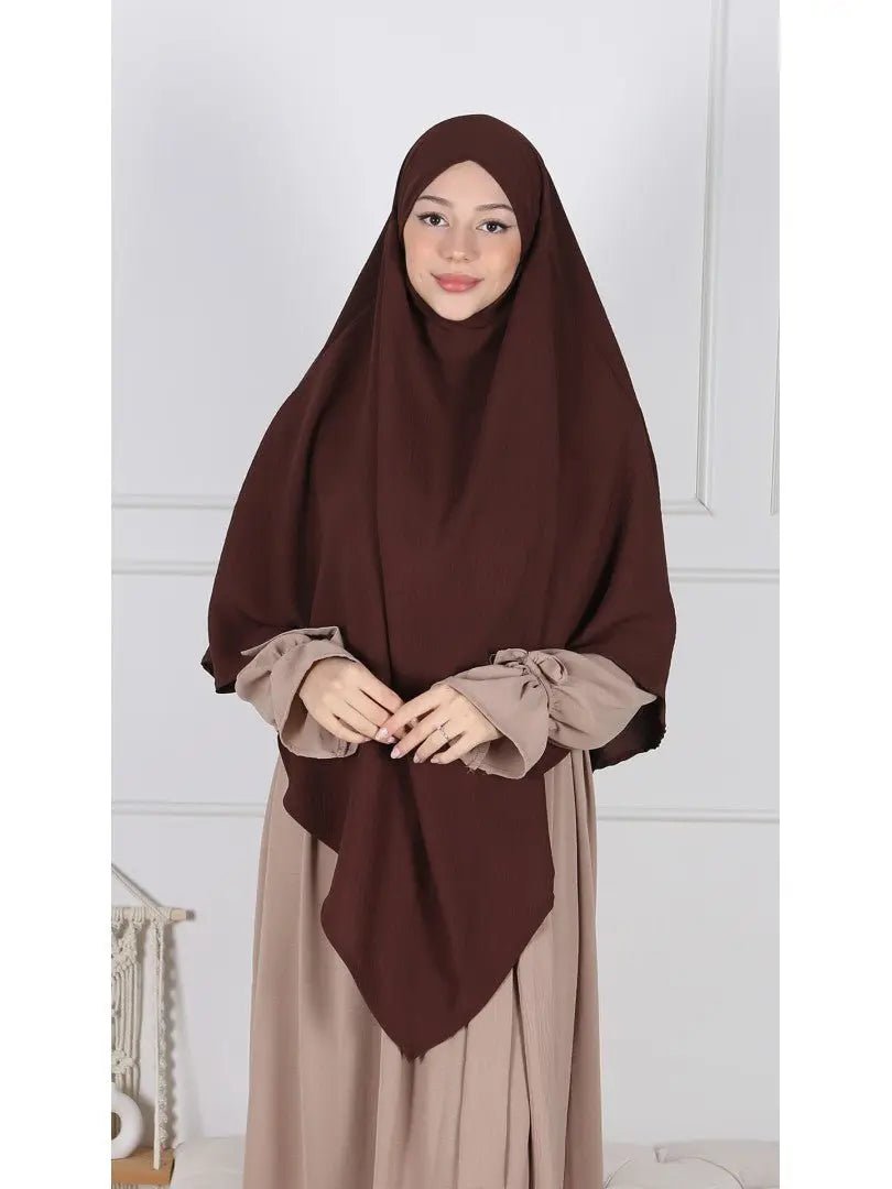 Khimar Simple Jazz - Chocolat - MON HIJAB MODEST co