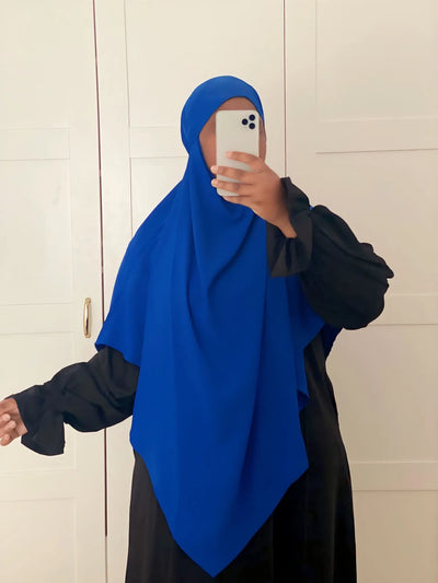 Khimar Soie de Médine - Bleu océan