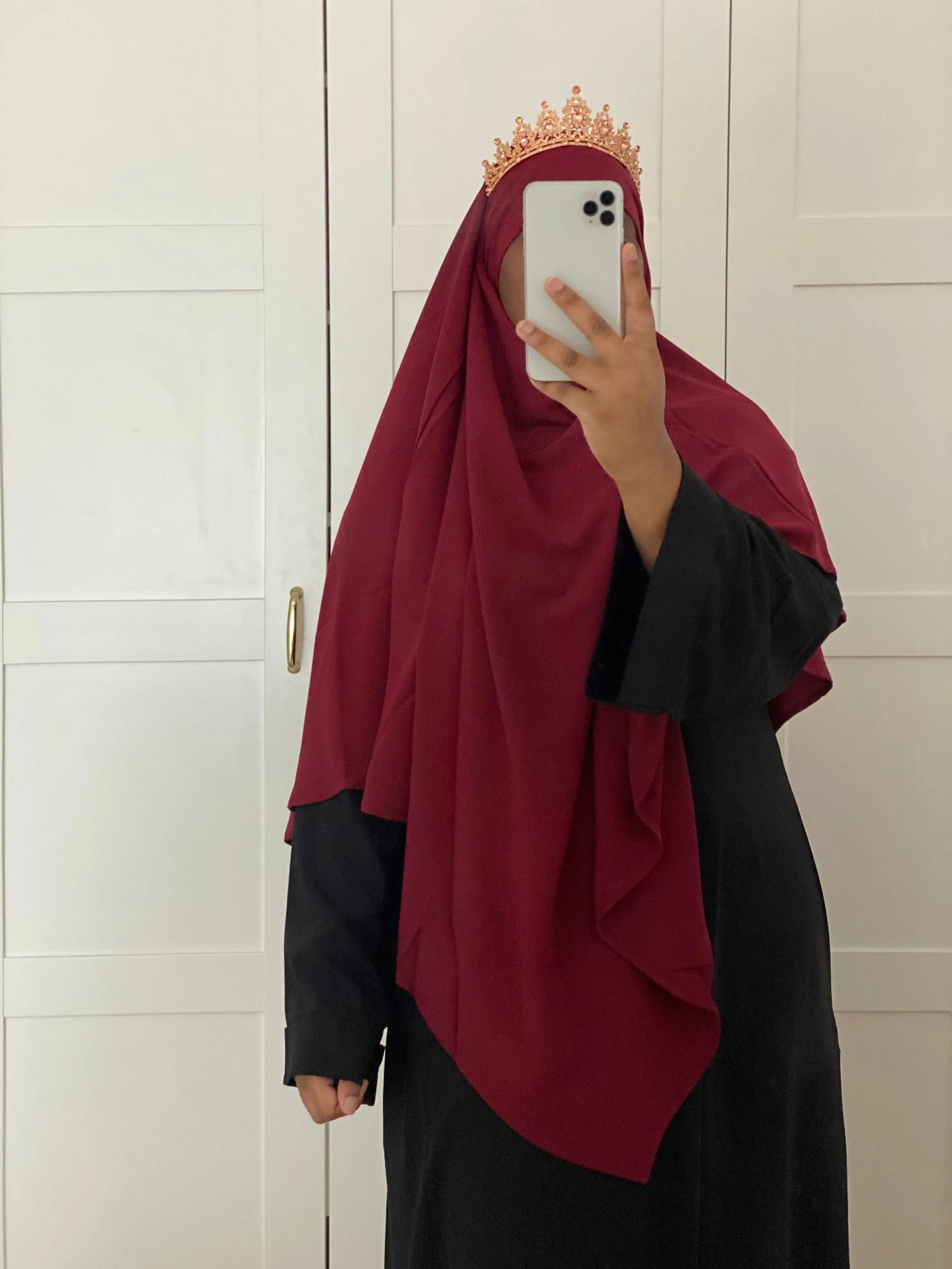 Khimar Soie de Médine - Cerise MON HIJAB MODEST