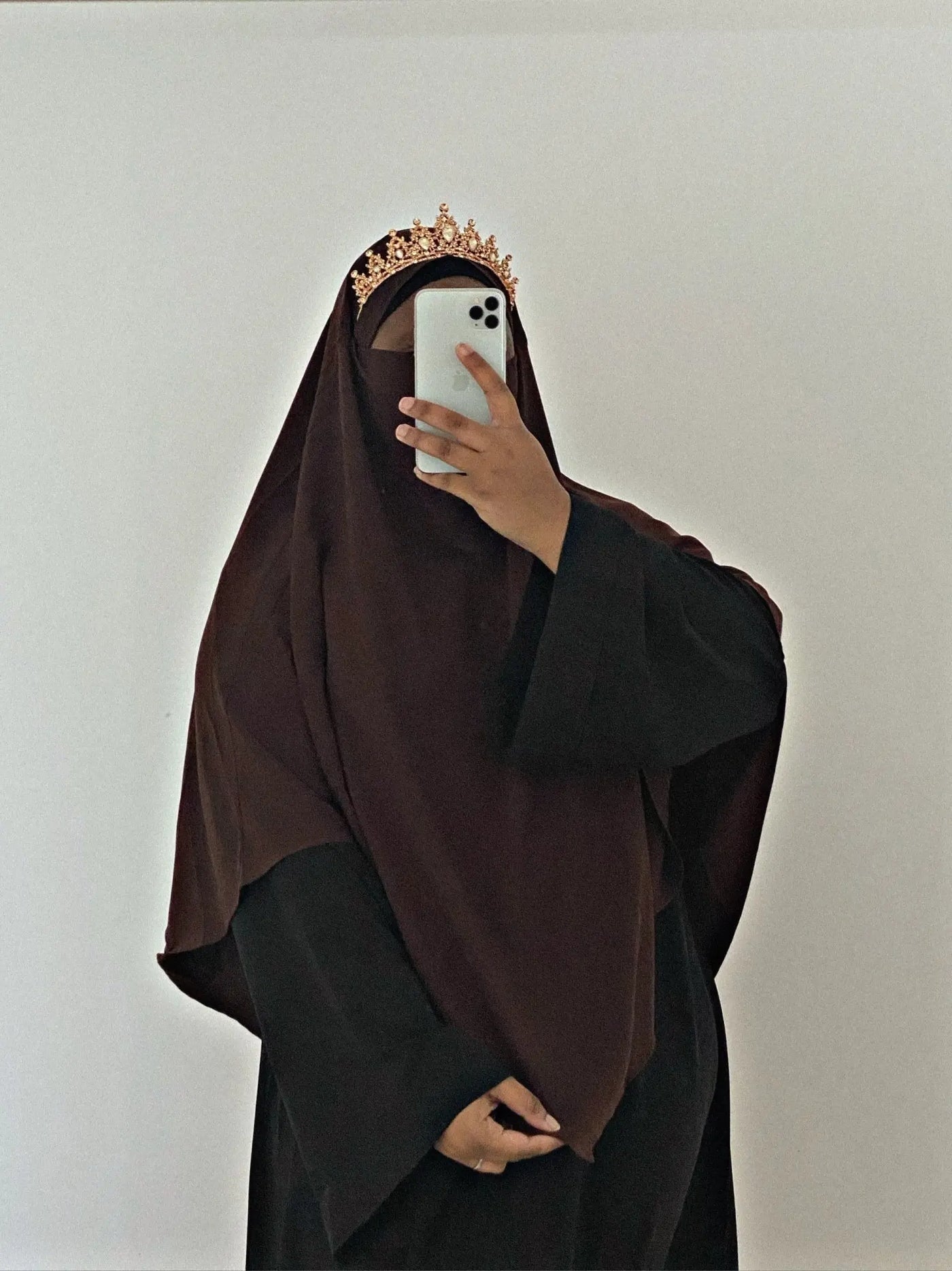 Khimar en Soie de Médine - Chocolat MON HIJAB MODEST