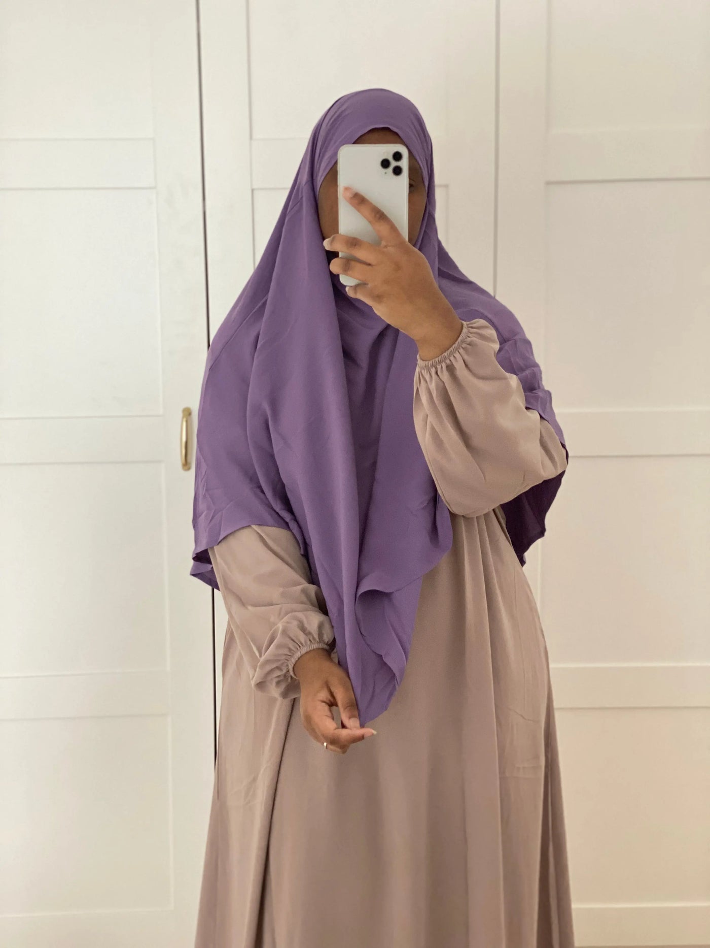 Khimars Long Soie de Médine - Lilac Glaze MON HIJAB MODEST