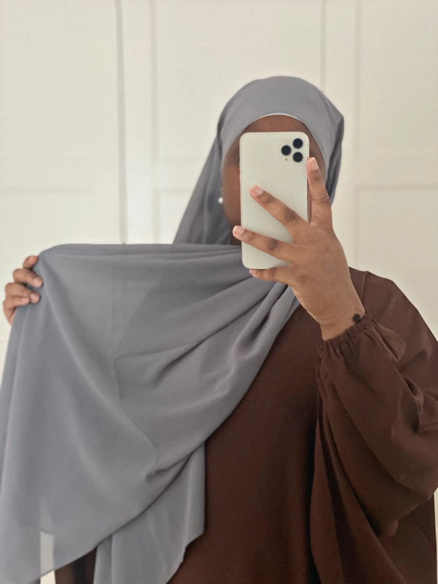 Mousseline de Crêpe - Gris MON HIJAB MODEST co