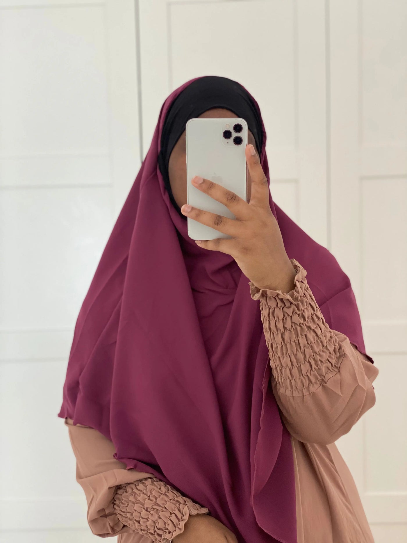 Khimar Jersey/Soie de Médine - Framboise MON HIJAB MODEST