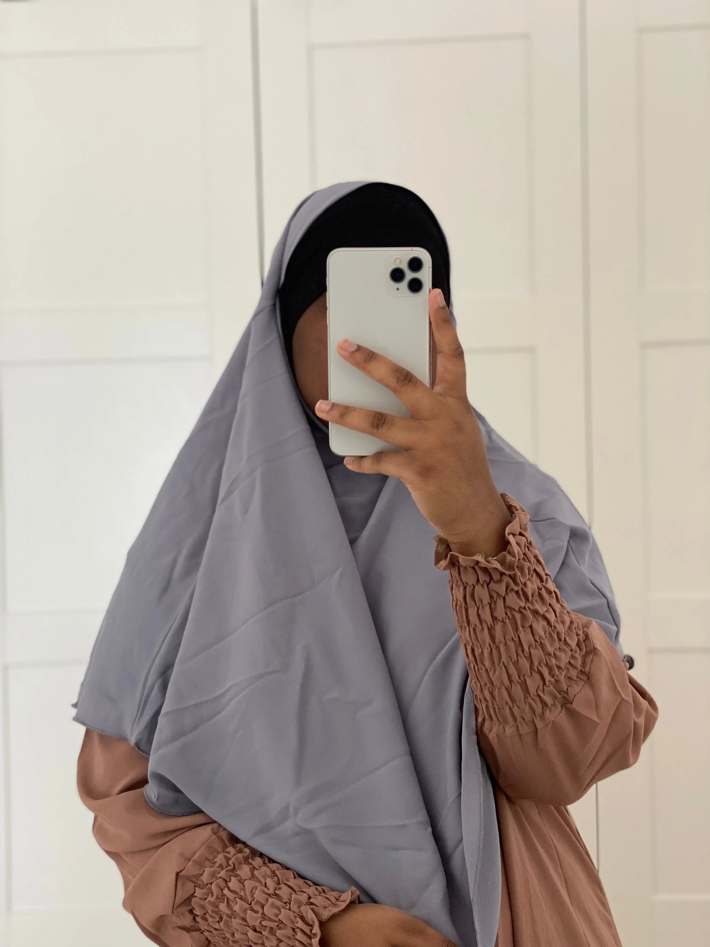 Khimar Jersey/Soie de Médine - Gris MON HIJAB MODEST