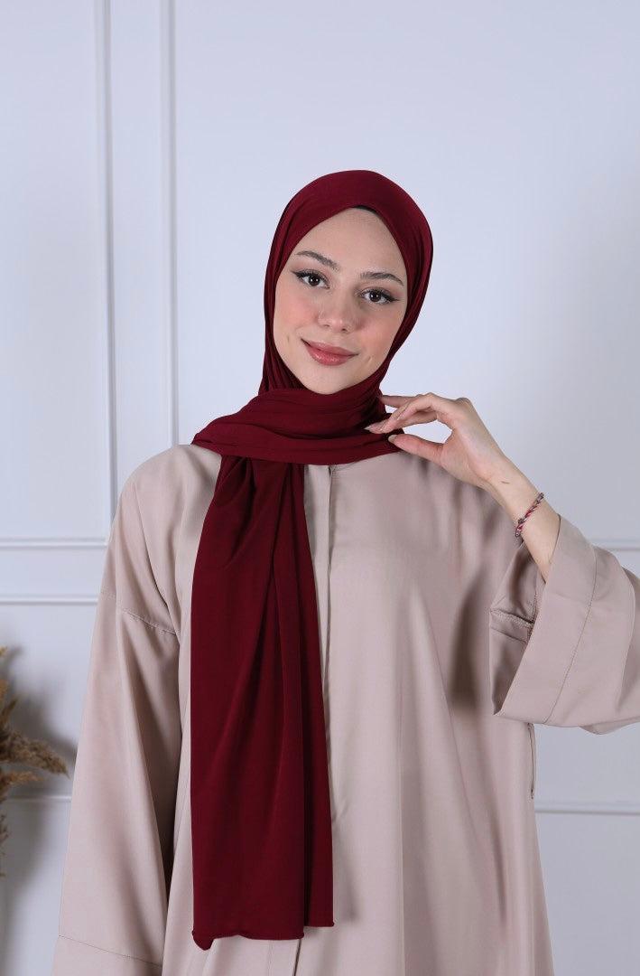 Hijab jersey luxe - Prune