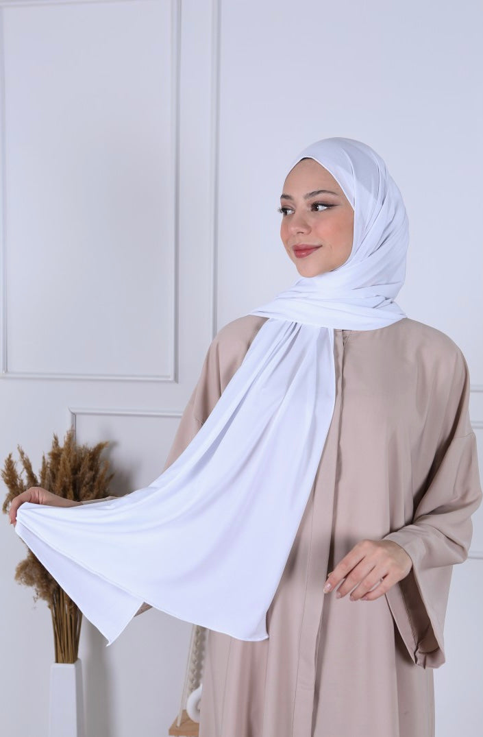 Hijab jersey luxe - Blanc