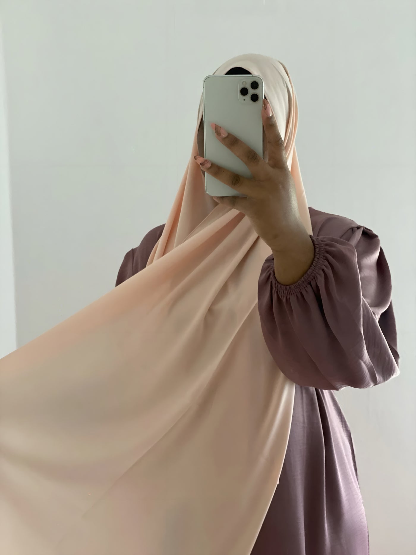 Hijab Soie de Médine - Peach Sedef