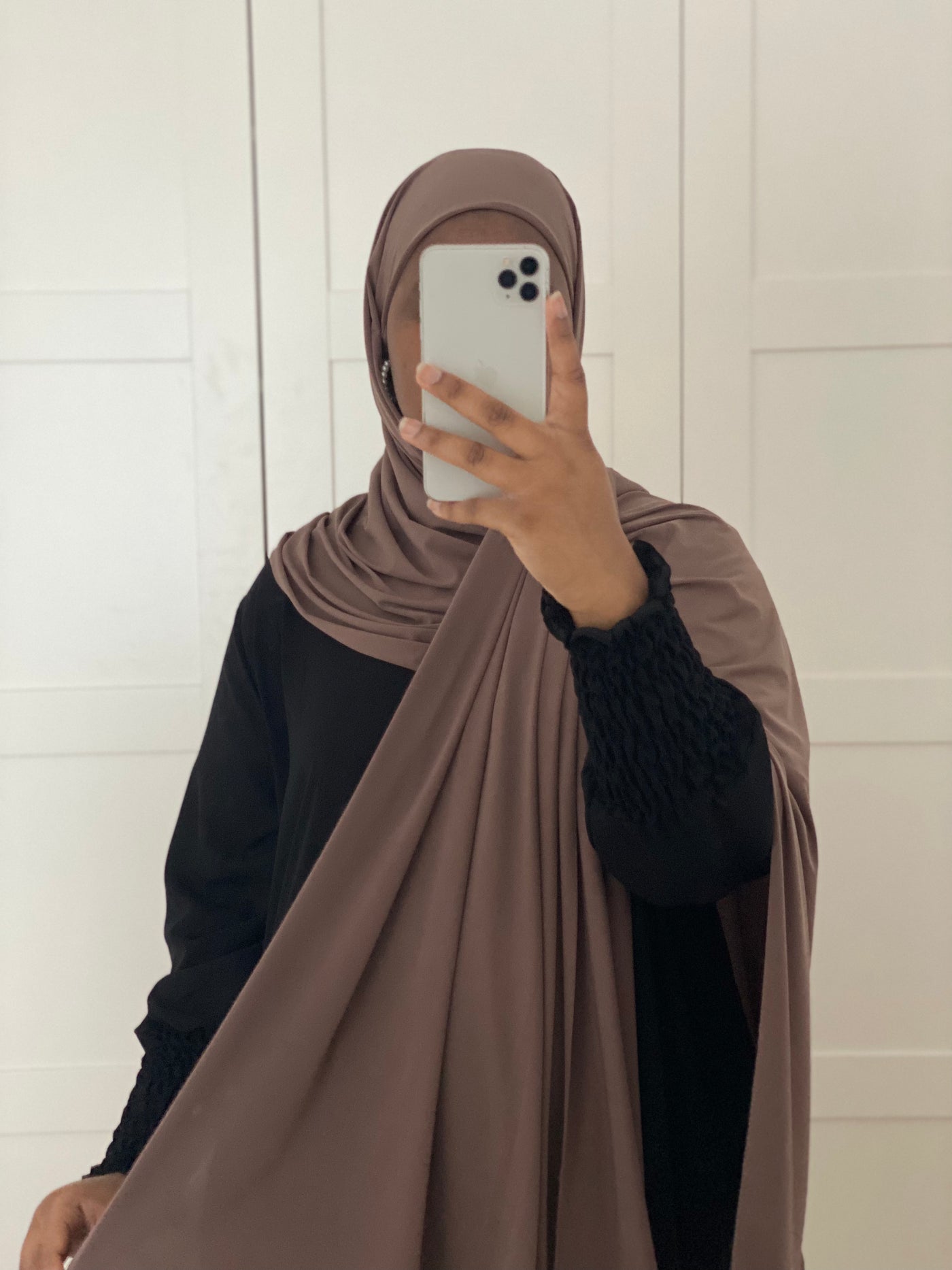 Hijab Jersey luxe à enfiler - Chocolat au lait