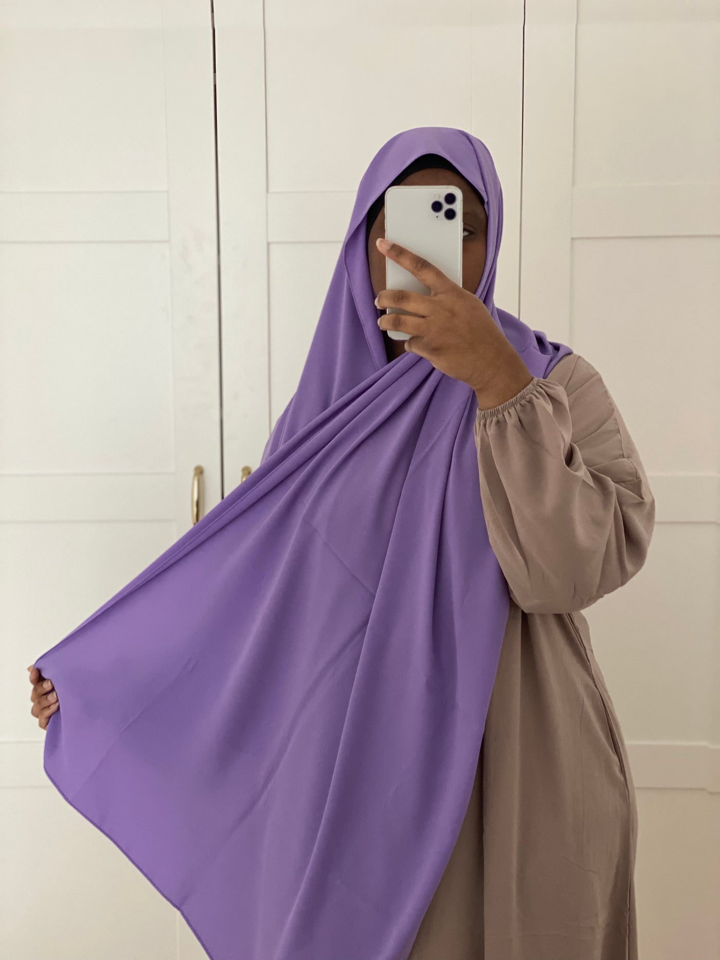 Hijab Soie de Médine - Lilas pastel
