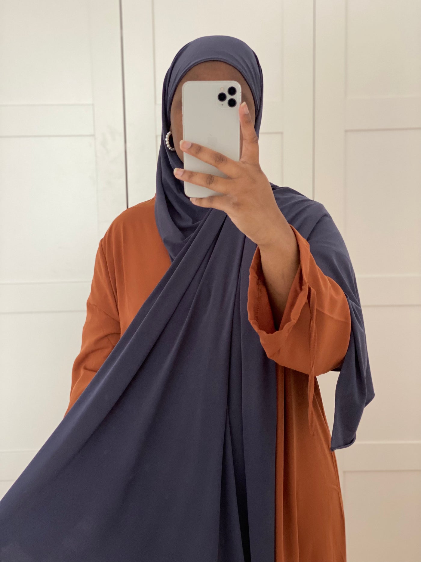 Hijab Jersey luxe à enfiler - Gris charbon