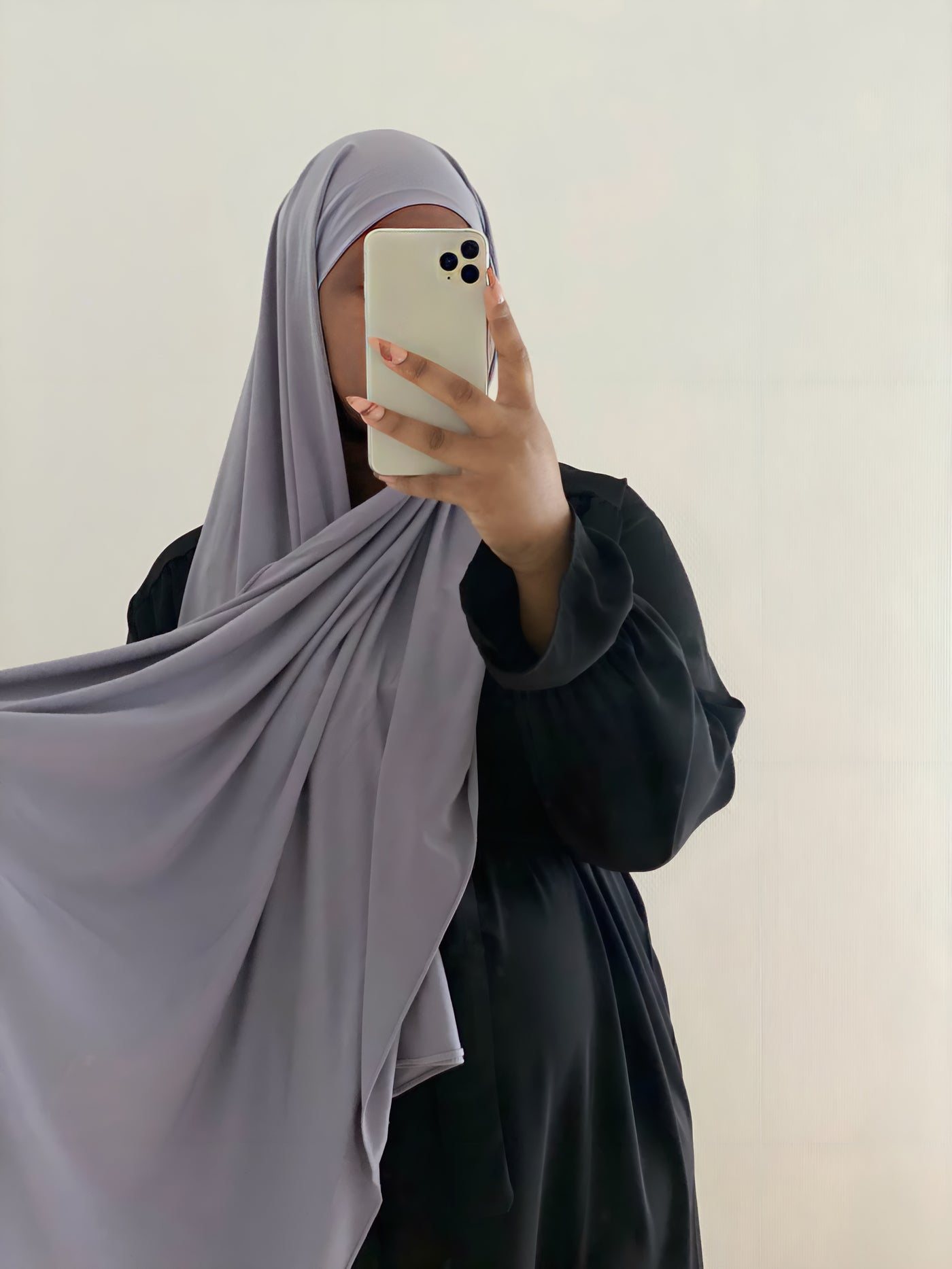 Hijab Jersey luxe à enfiler - Pearl Grey