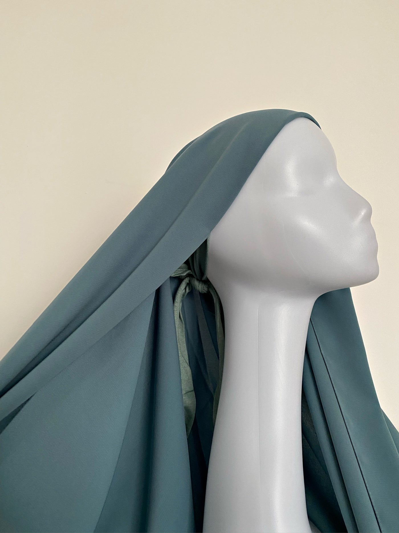 Hijab à enfiler - Bleu pastel N27